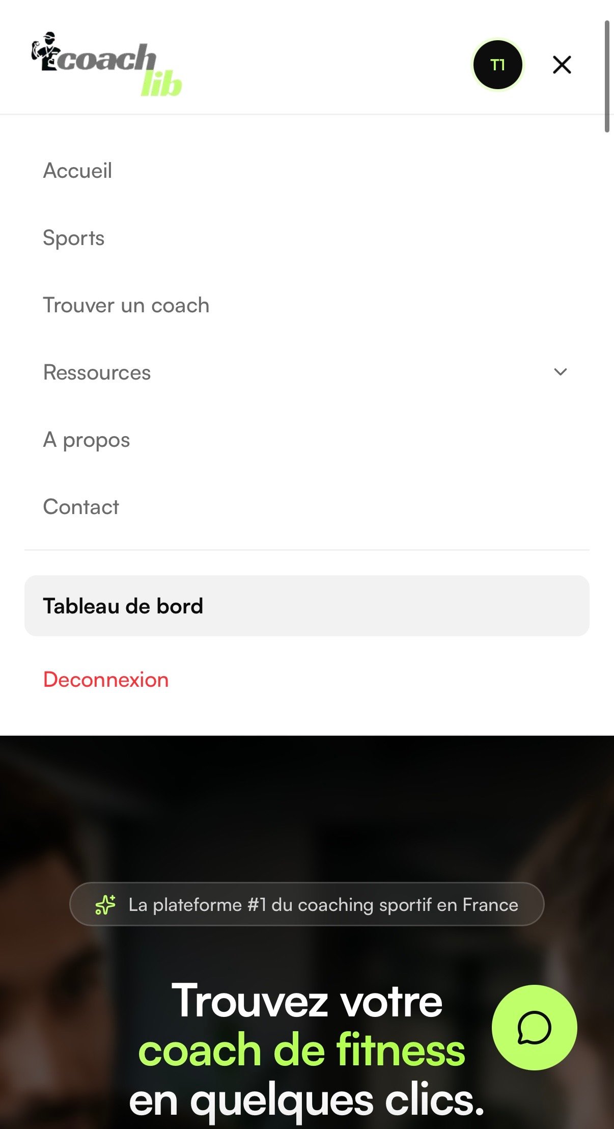 Capture d'écran — Ouvrez votre tableau de bord